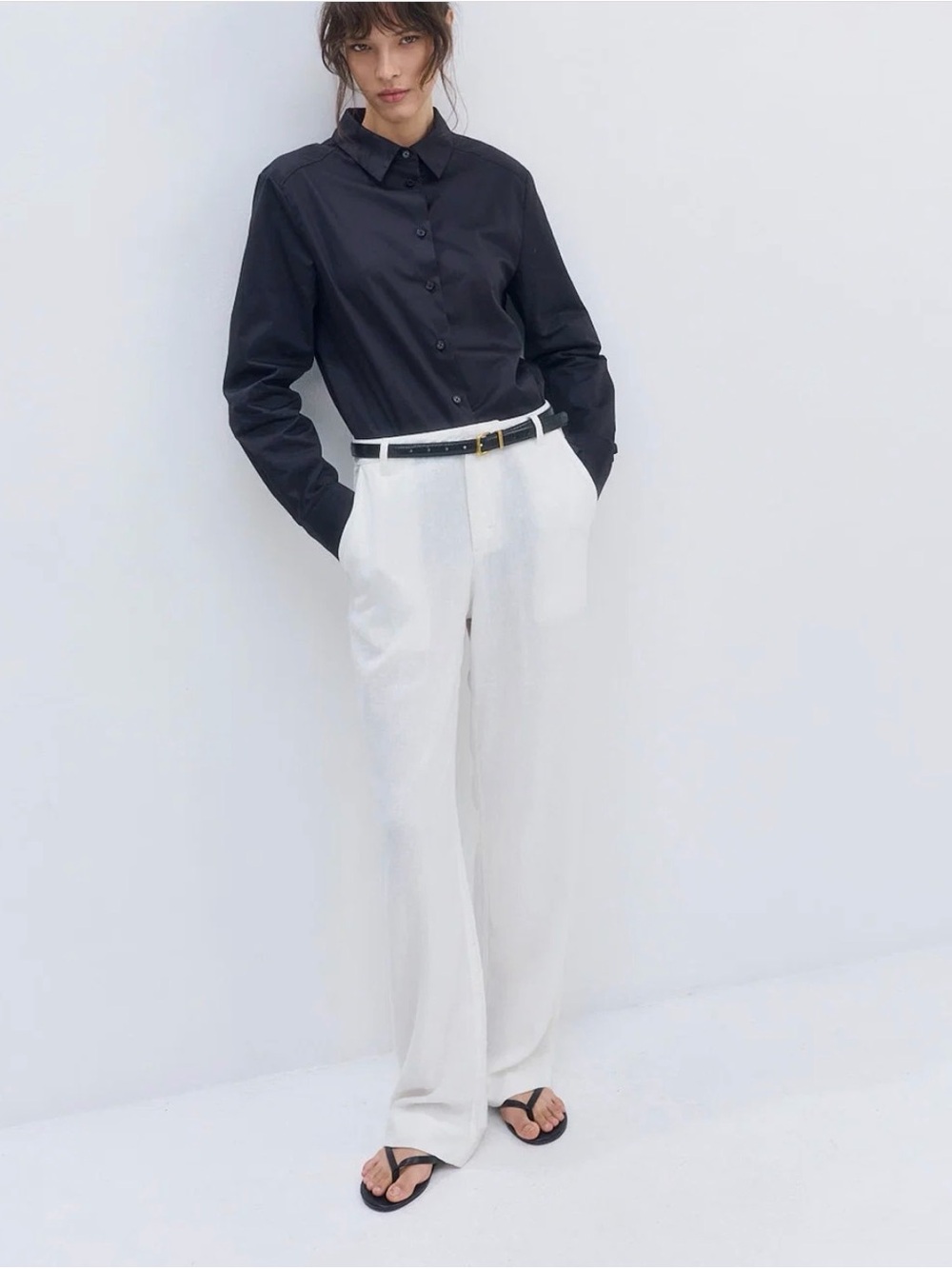 De Rococo Linen Trousers in White